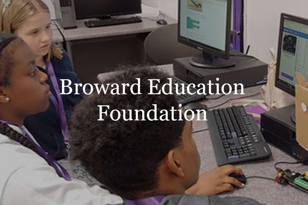 Broward Educaiton Foundation - middle school students working at computers